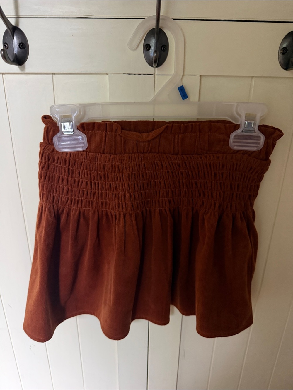 GB girls Rust Brown Smocked Mini Skirt